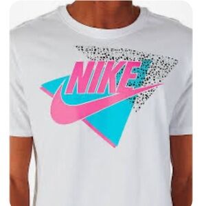 Nike Men’s NSW 90's Graphic Tee T-Shirt fluorescent pink/teal retro style Large